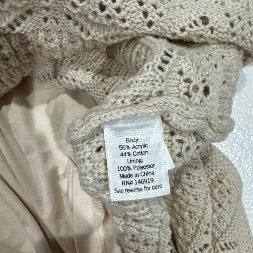 LC Lauren Conrad Cream Crochet Midi Dress - Picture 10 of 10